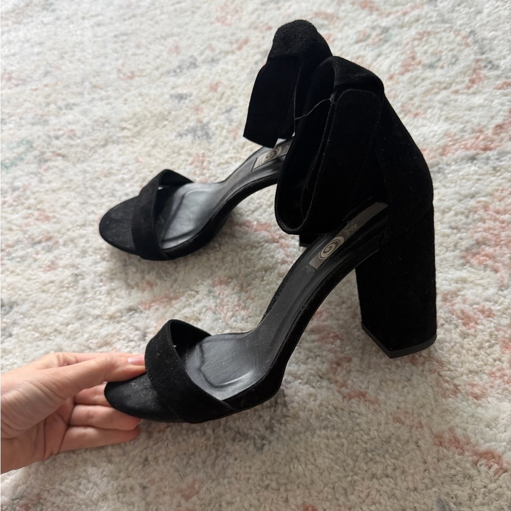 Suede Black Women's Heels